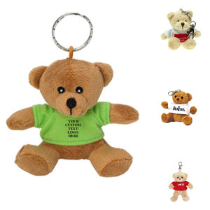 Printed Key Chain with Mini Bear